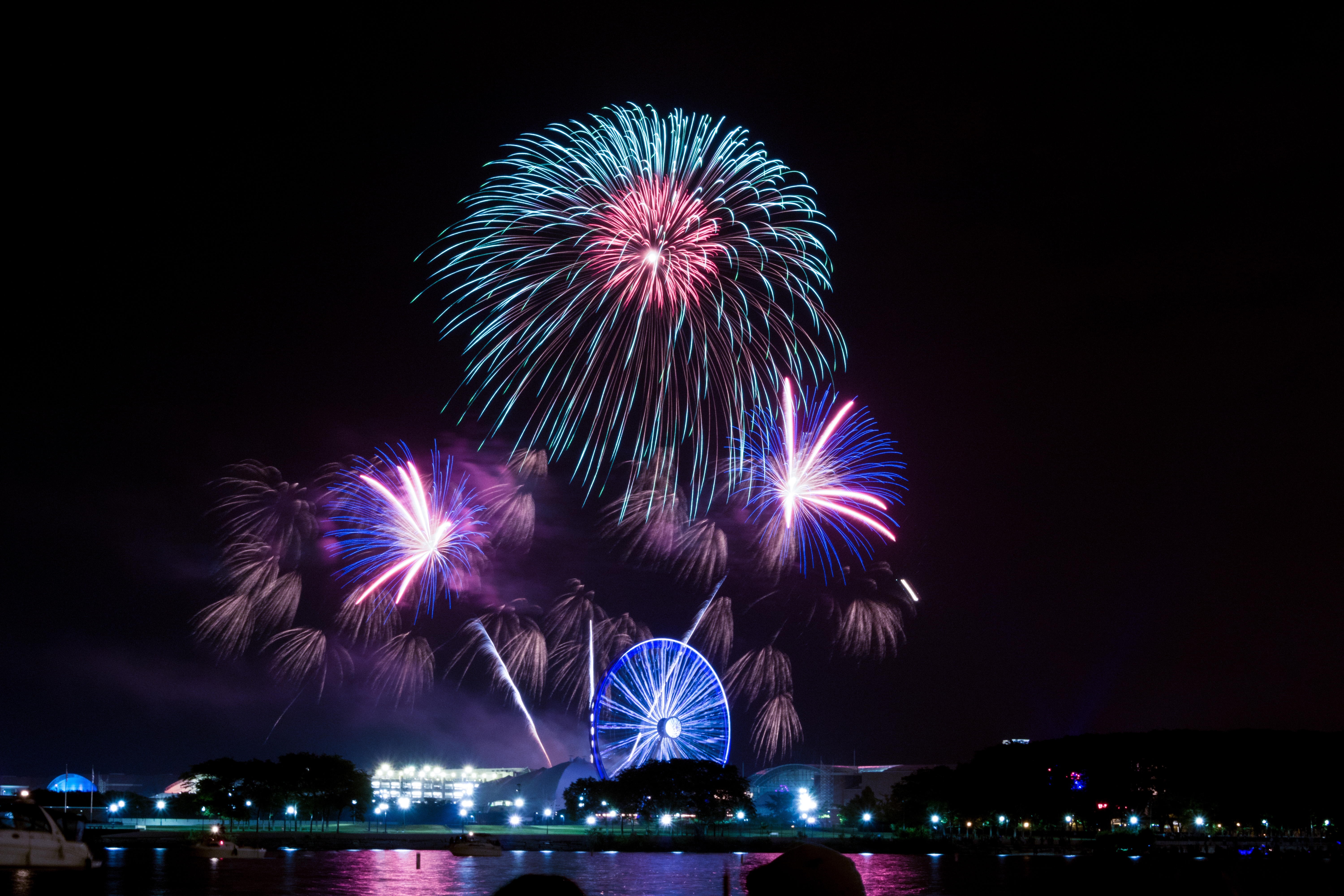 Fireworks over Navy Pier.